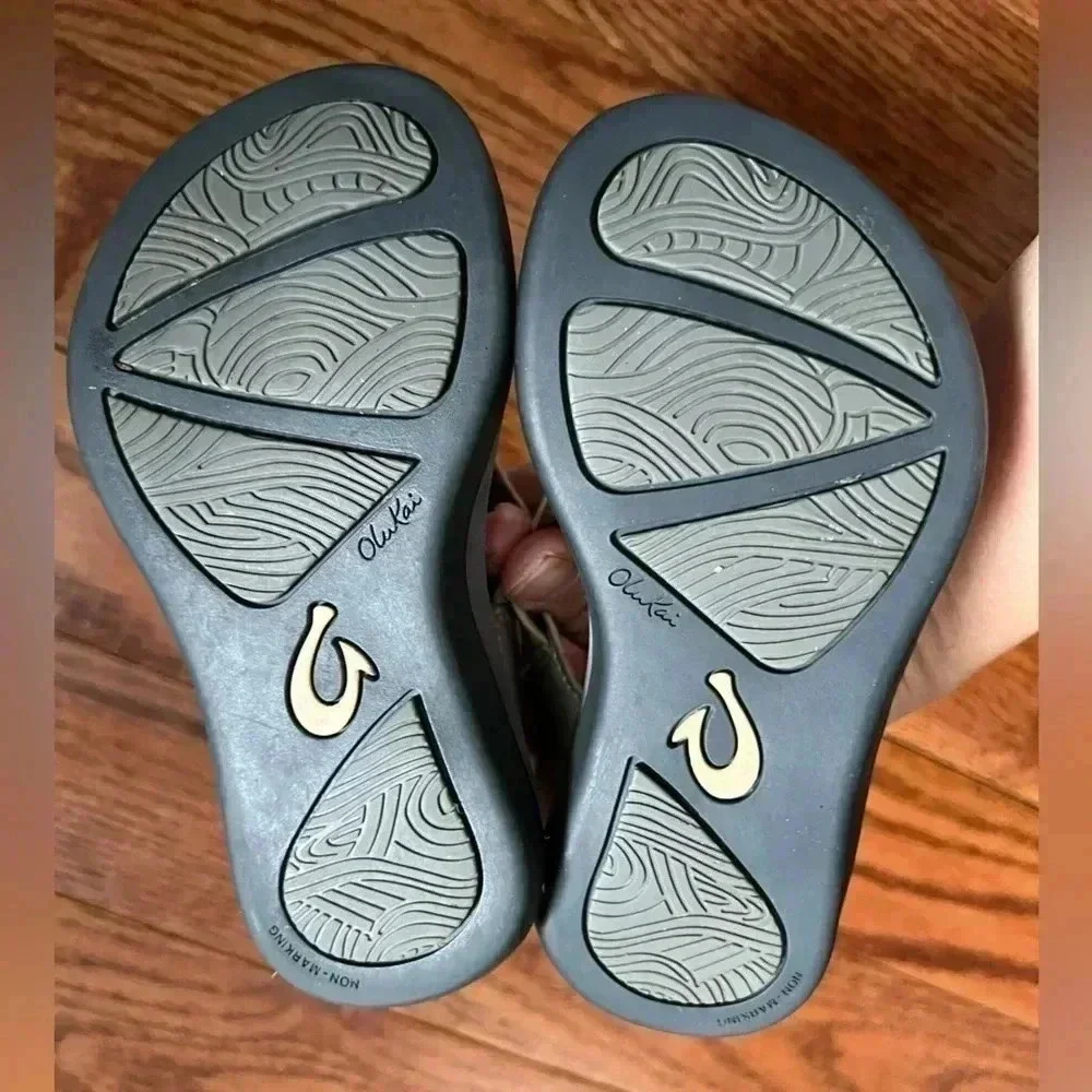 Olukai Eheu Girls sandals shoes flip flop with strap Sz G9